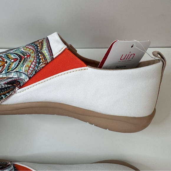 UIN Size 7 Slip On Shoes Canvas Ganesha Elephant - Picture 9 of 16